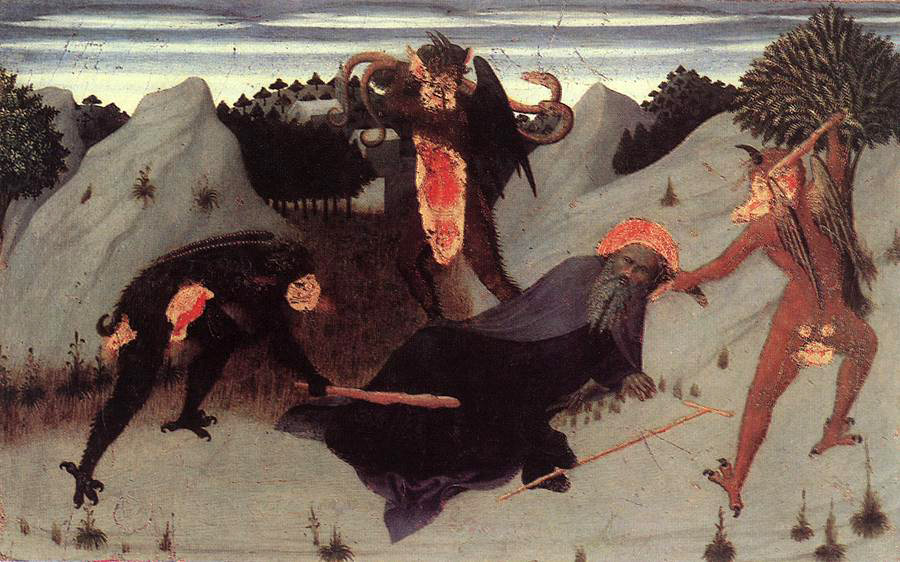 saint anthony the hermit tortured by devils